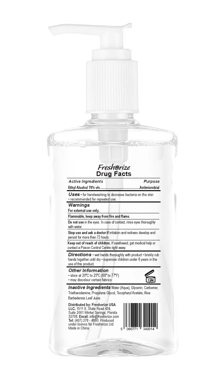 FR 10 0Z GEL SANITIZER-Back