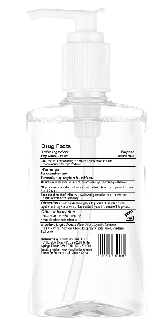 FR 8 OZ GEL SANITIZER-Back